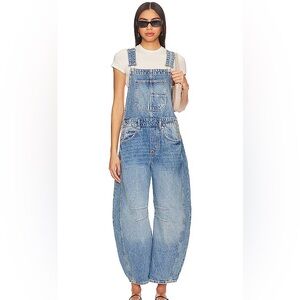 We The Free Blue Denim Jumpsuit